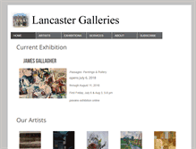 Tablet Screenshot of lancastergalleries.com